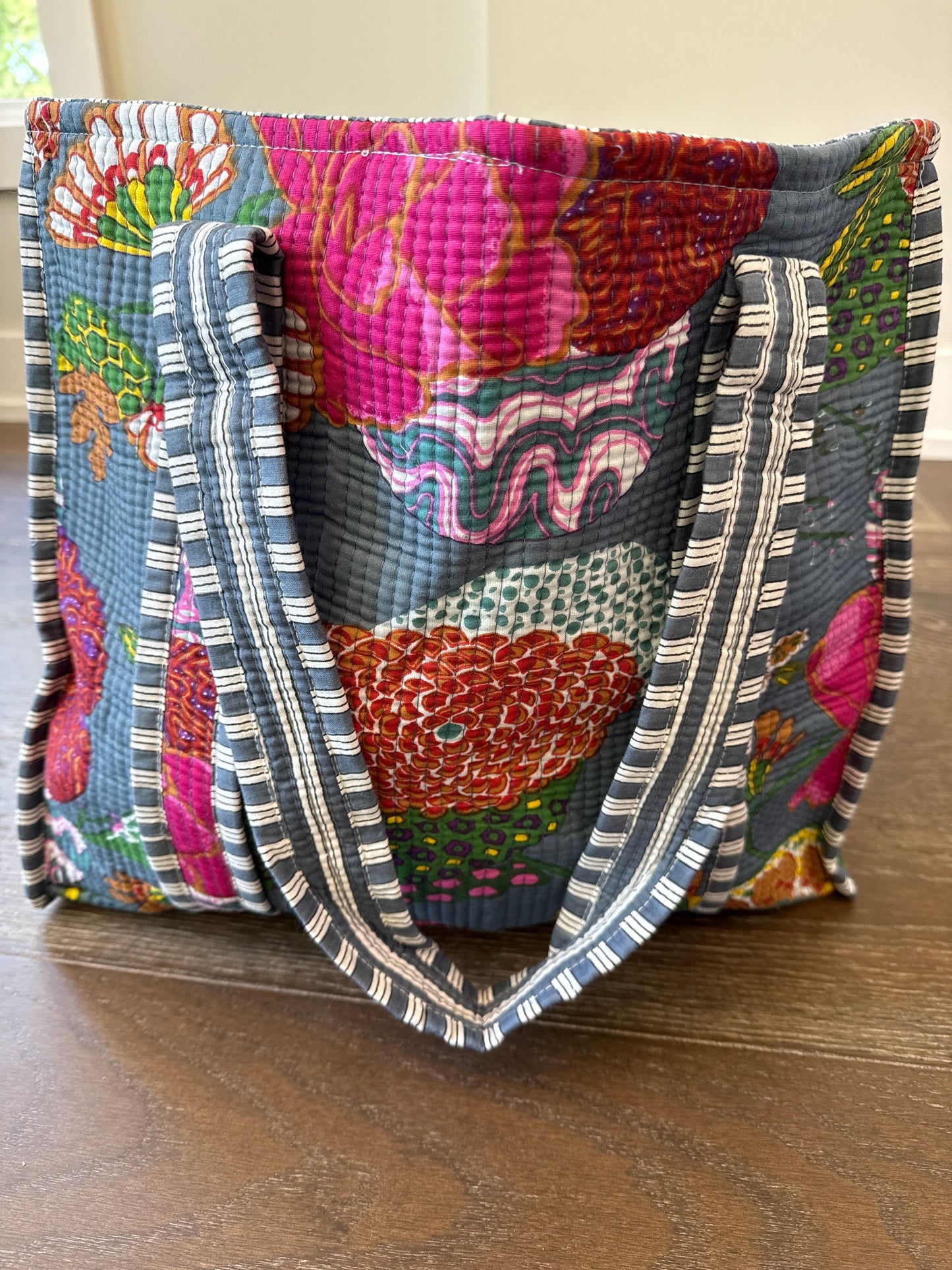 Block Print Quilted Totes