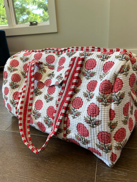 Poppy Block Print Quilted Bag Collection
