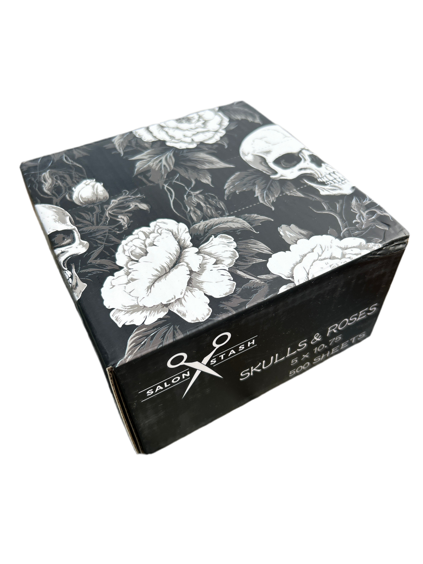 Salon Stash HALLOWEEN SKULLS & ROSES Pre-Cut, Pop-up Hair Foils – 500 Sheets
