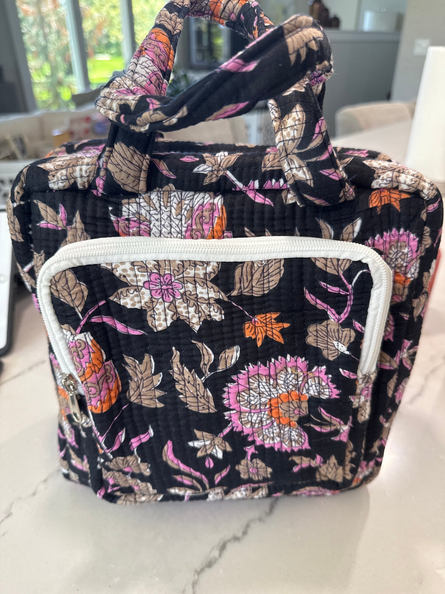 Dark Floral Block Print Bag Collection