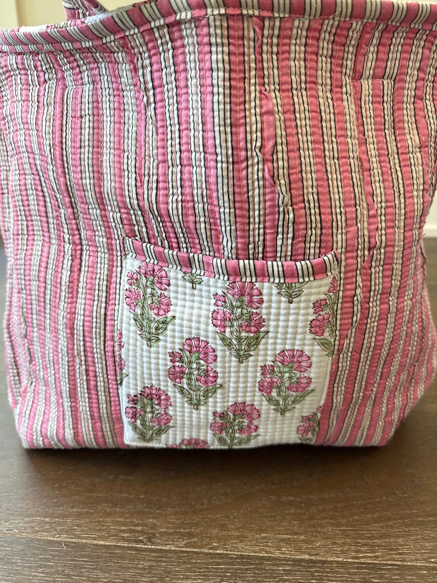 Block Print Quilted Totes