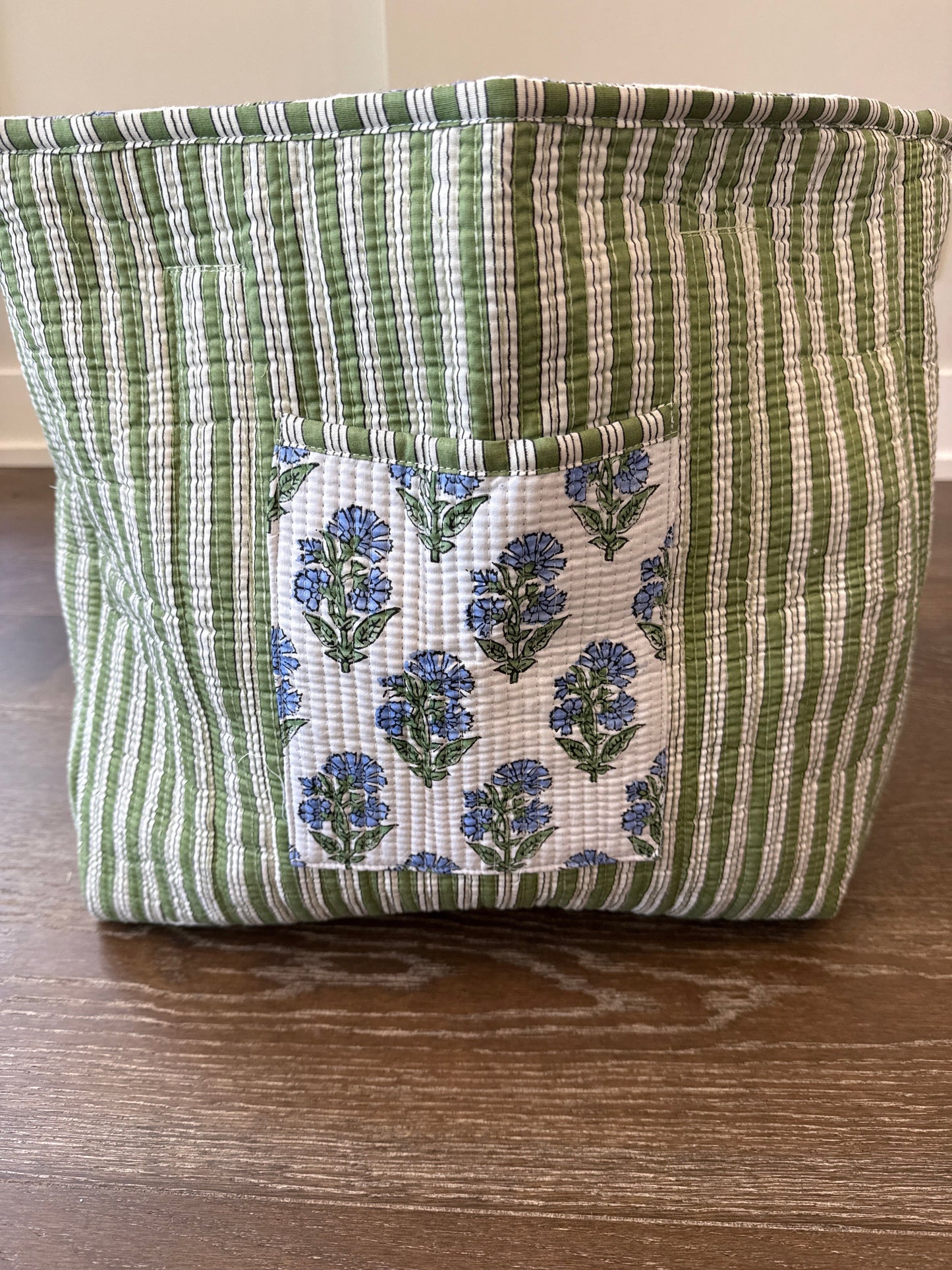 Block Print Quilted Totes