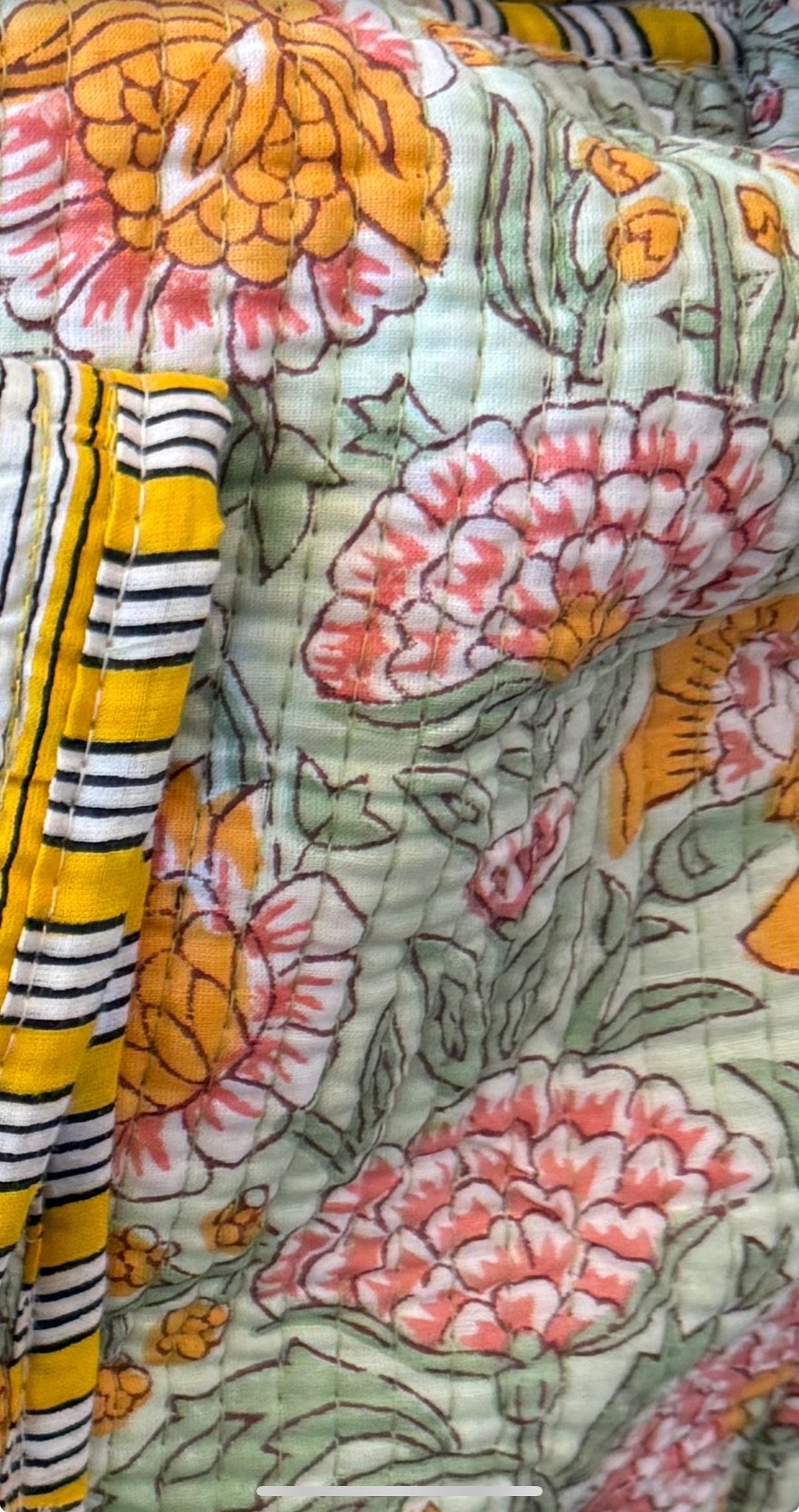 Block Print Quilted Totes