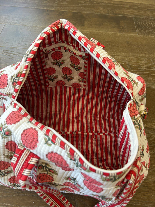 Poppy Block Print Quilted Bag Collection