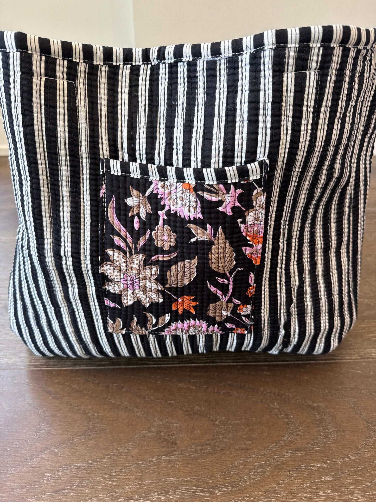 Block Print Quilted Totes