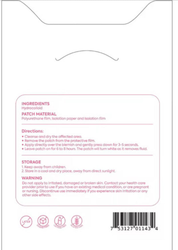 Patch Stash 12mm SPOTLESS Hydrocolloid Pimple Patches – 36 Count, Invisible & Fast-Acting Acne Spot Treatment