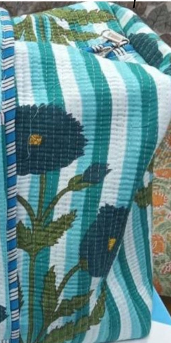 Block Print Quilted Totes