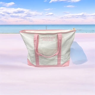 PASSENGER PRINCESS Oversized Canvas Boat Tote – Travel, Beach, & Road Trip Bag, 22" x 5.5" x 15"