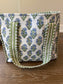 Blue Garden Block Print Bag Collection