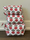 Block Print Cosmetic Bag Set, 3 Piece Set