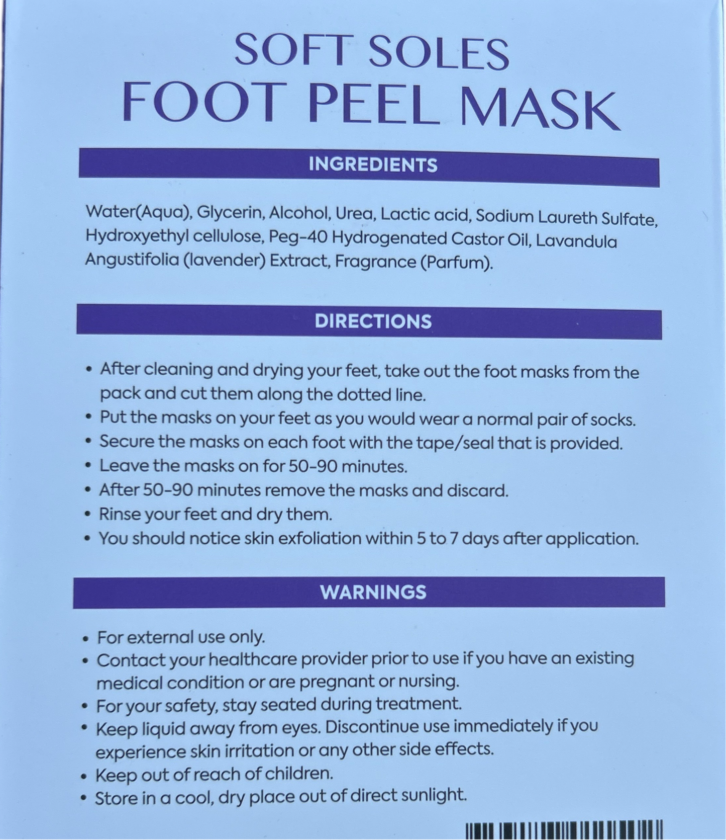 Patch Stash SOFT SOLES Lavendar Foot Peel Mask