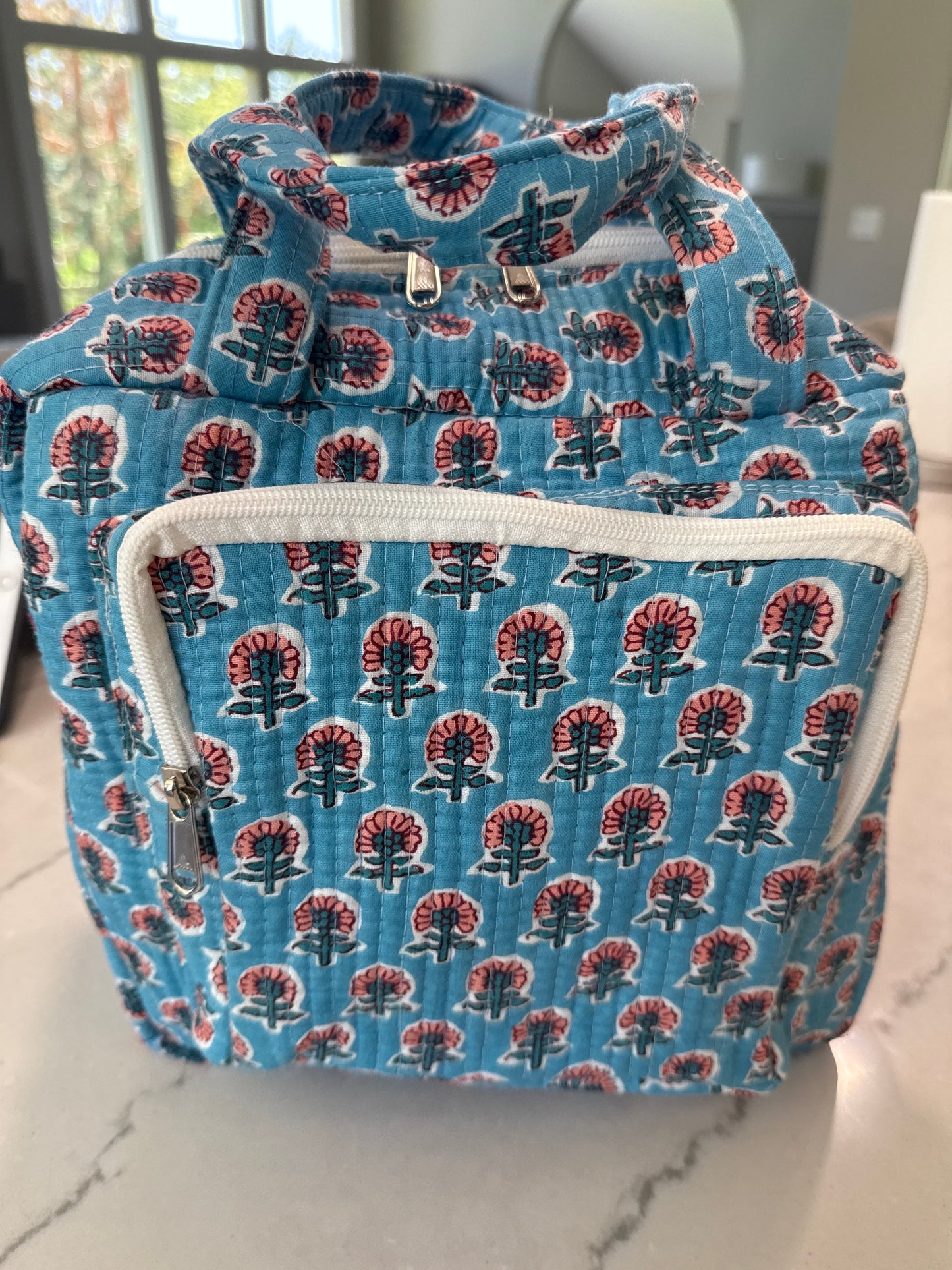Flower Power Block Print Quilted Bag Collection