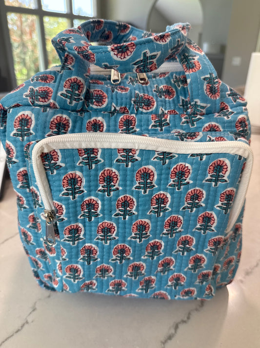 Flower Power Block Print Quilted Bag Collection