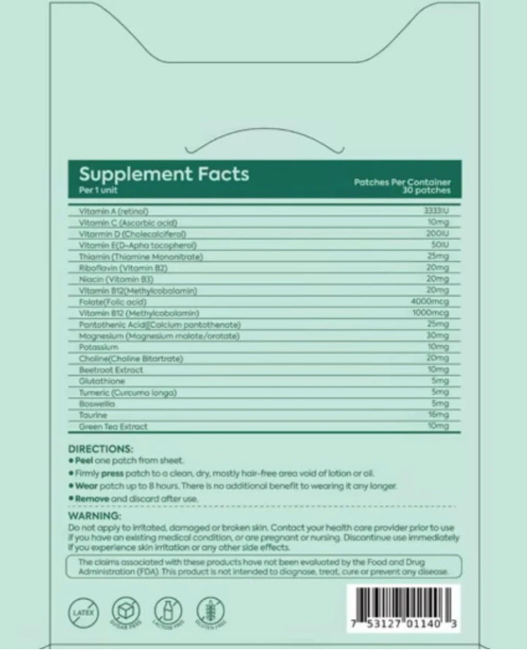 Patch Stash HANGOVER HERO After-Party Recovery Patches – 30 Count, 3” x 3”, Transdermal Recovery Support