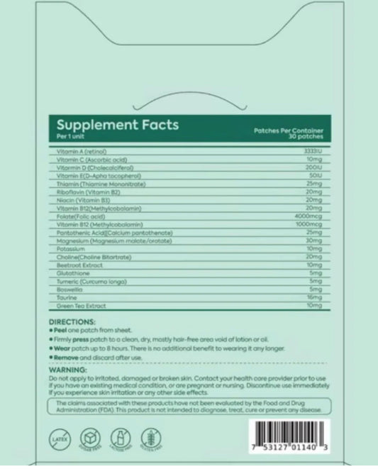 Patch Stash HANGOVER HERO After-Party Recovery Patches – 30 Count, 3” x 3”, Transdermal Recovery Support