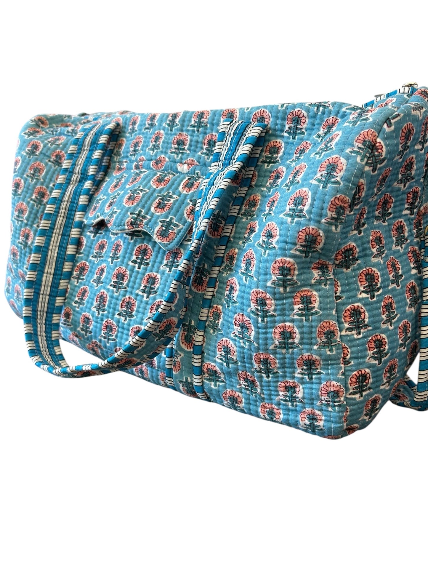 Flower Power Block Print Quilted Bag Collection