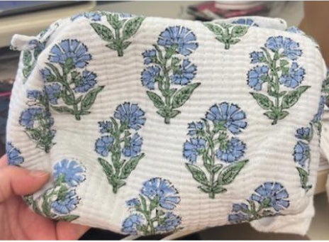 Quilted Floral Cosmetic Case
