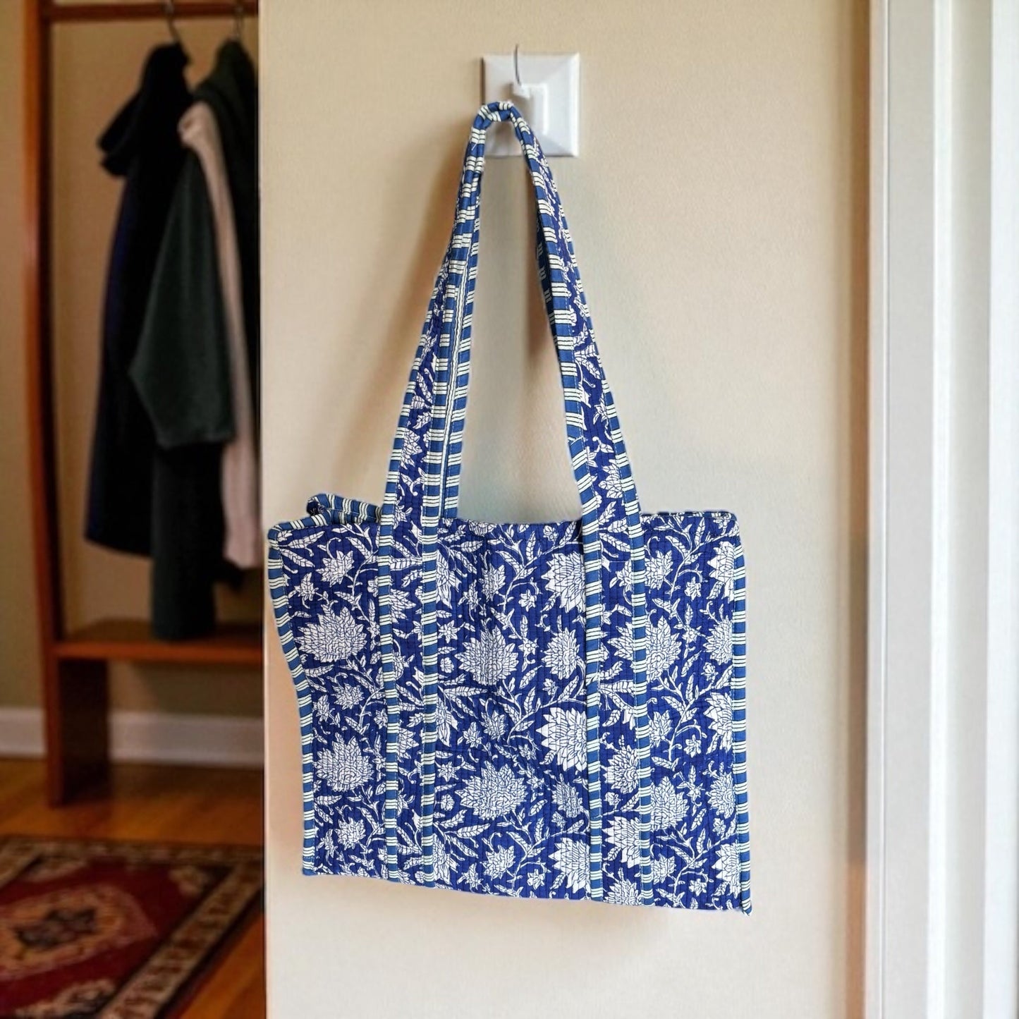 Serene Block Print Quilted Bag Collection