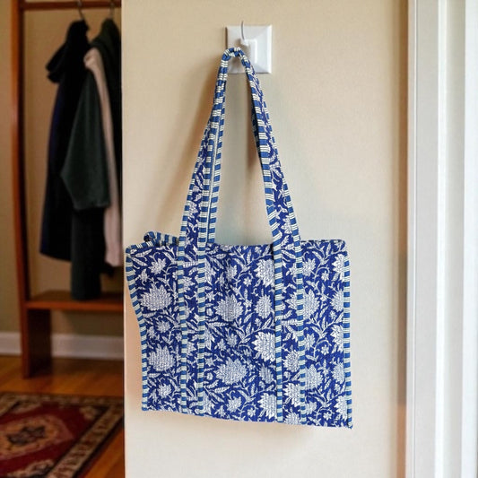Serene Block Print Quilted Bag Collection